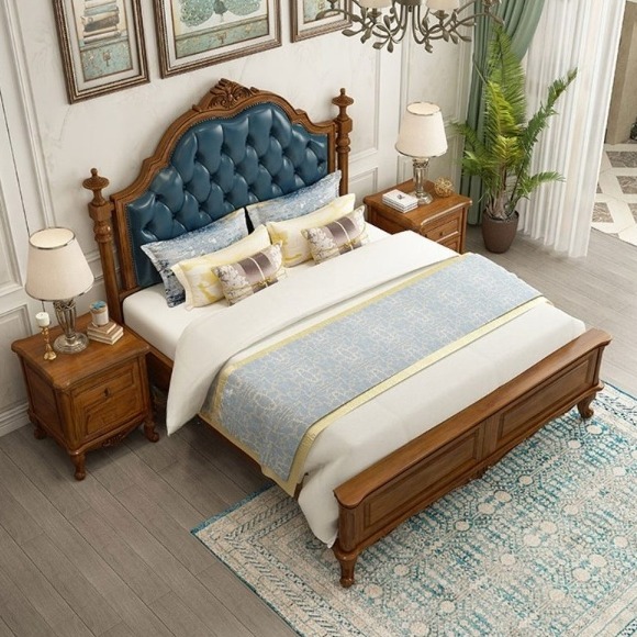 Victorian Solid Sheesham Wood King Size Bed