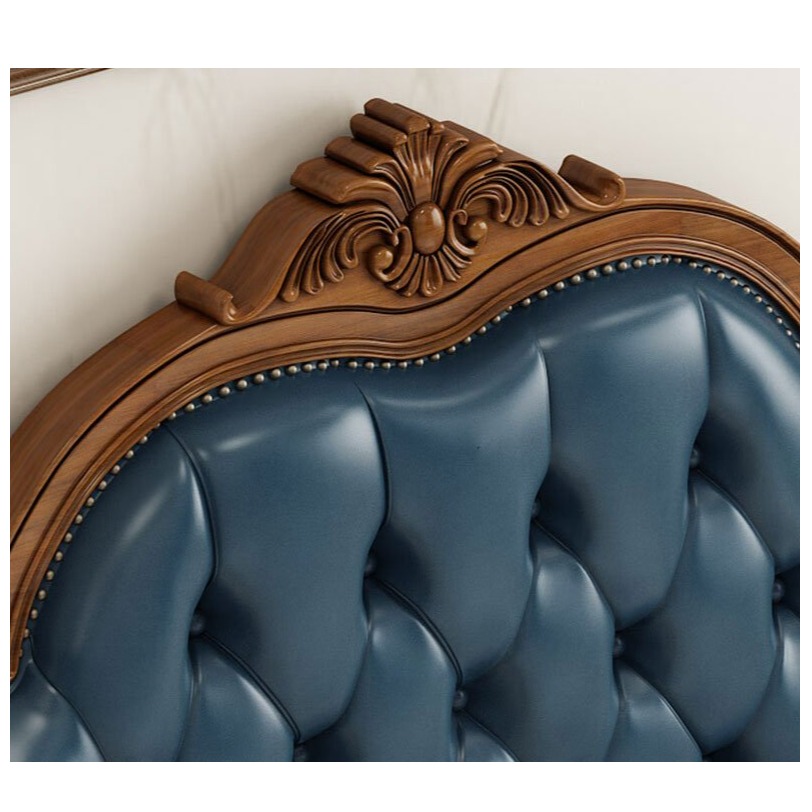 Victorian Solid Sheesham Wood King Size Bed - right_view