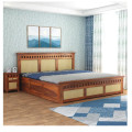 Howler Solid Sheesham Wood King Size Bed With Storage - front_view
