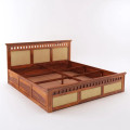 Howler Solid Sheesham Wood King Size Bed With Storage - right_view