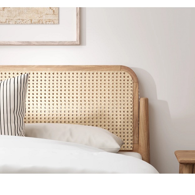 Cane King Size Bed Without Storage