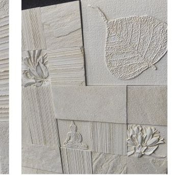 Stone Buddha Carving Wall Tile