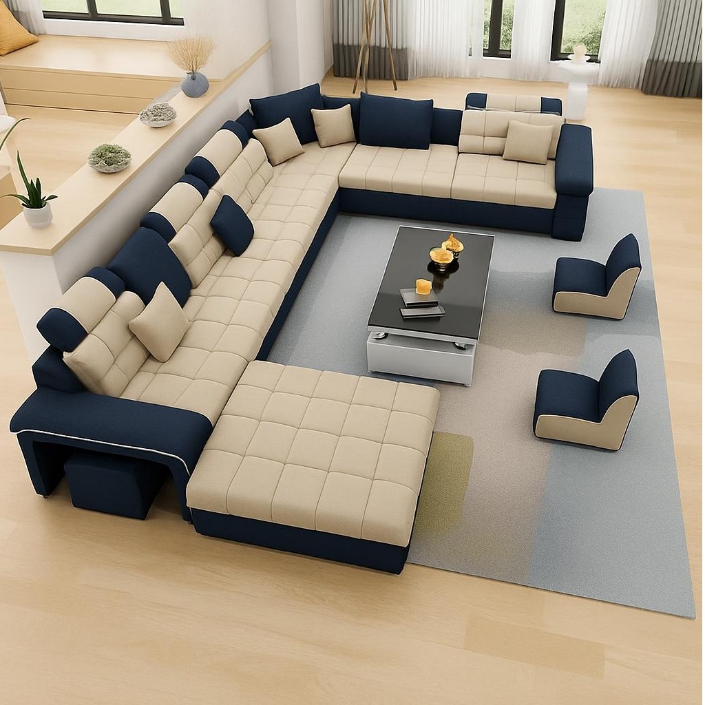 Alster 9 seater u shaped sectional sofa set