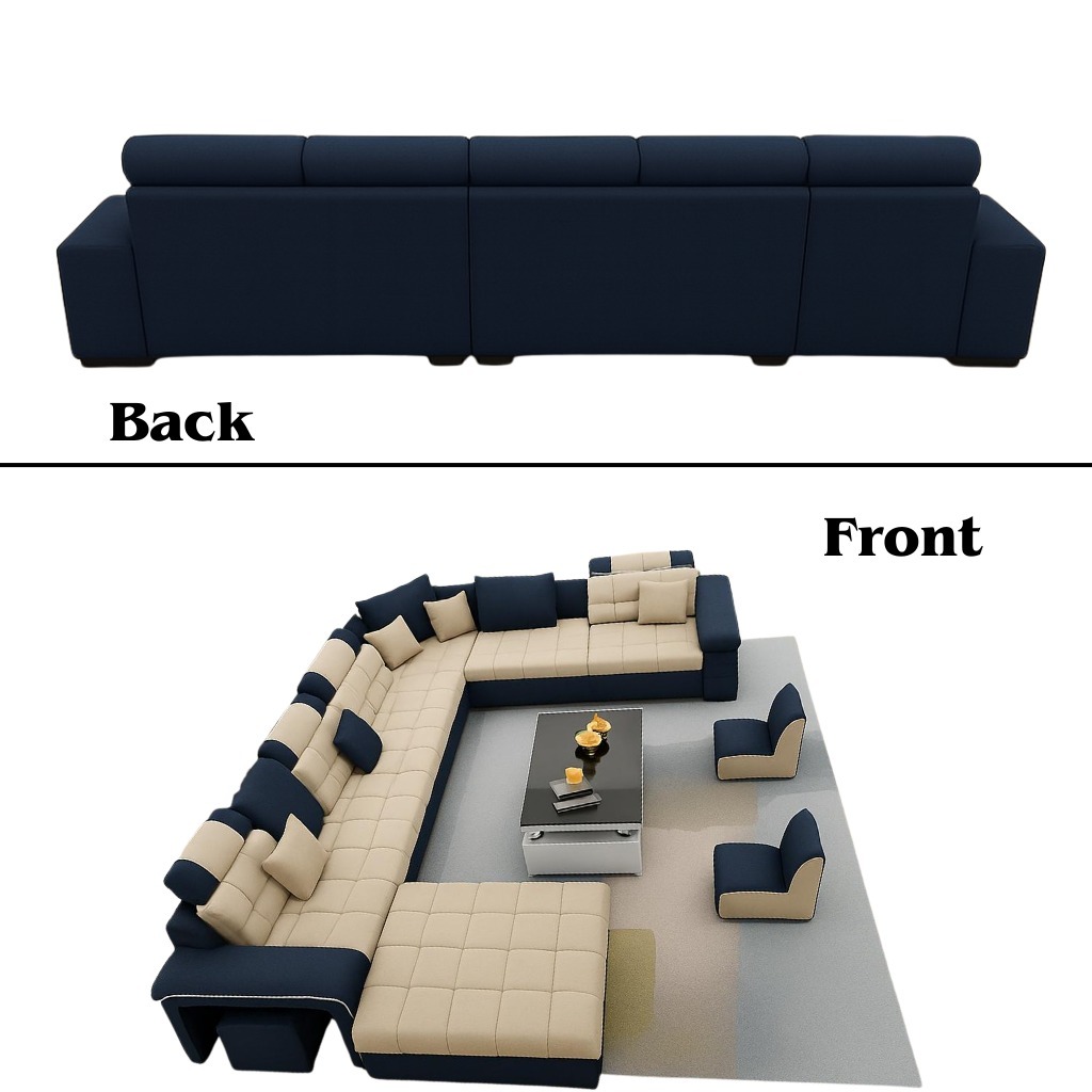 Alster 9 seater u shaped sectional sofa set