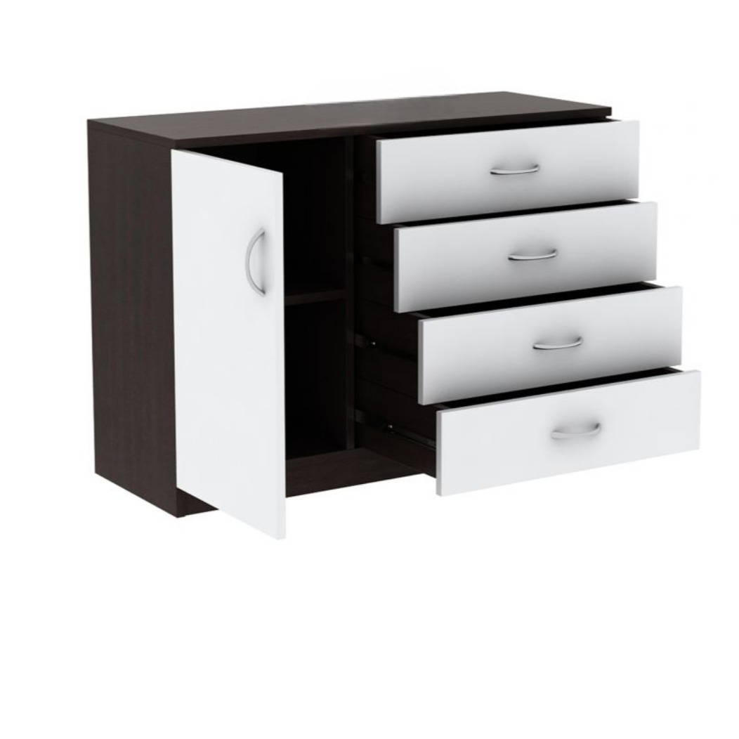 Familia 4-Drawer Wooden Chest Of Drawers - rear_view