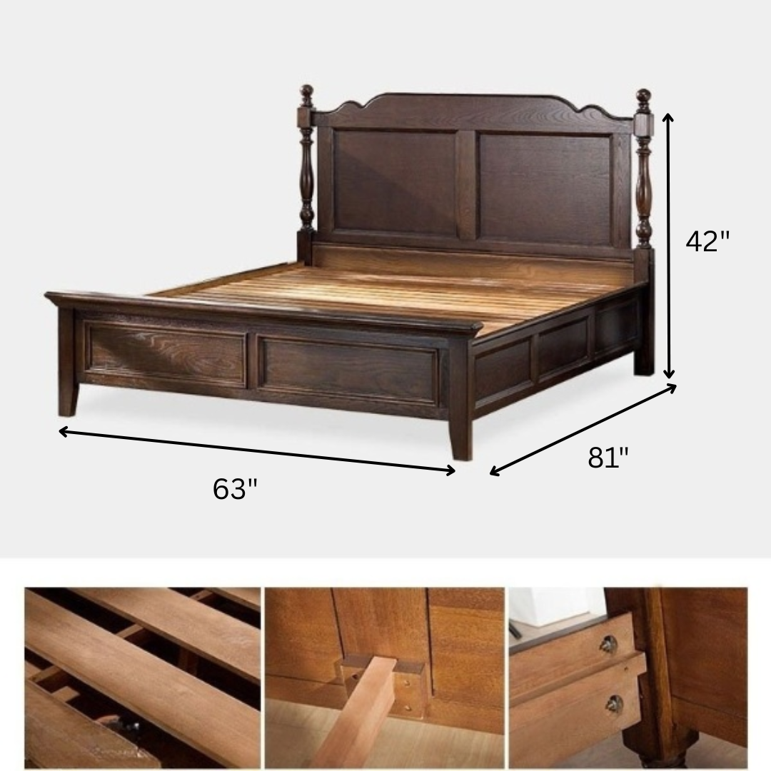Aspen Solid Sheesham Wood King Size Bed