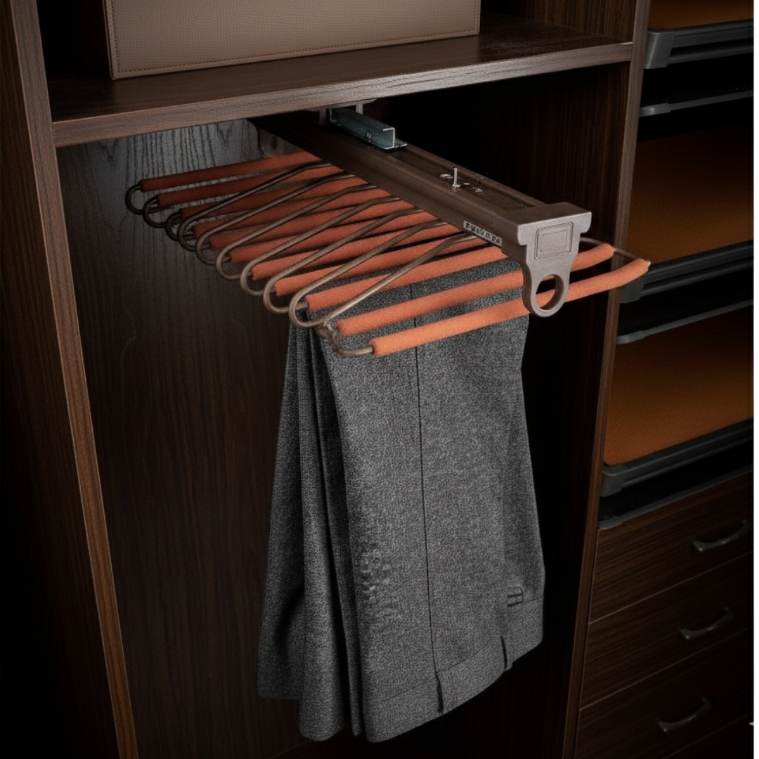 Pull-Out Trouser V Shape Trouser Rack (17x13x4 Inch) - front_view