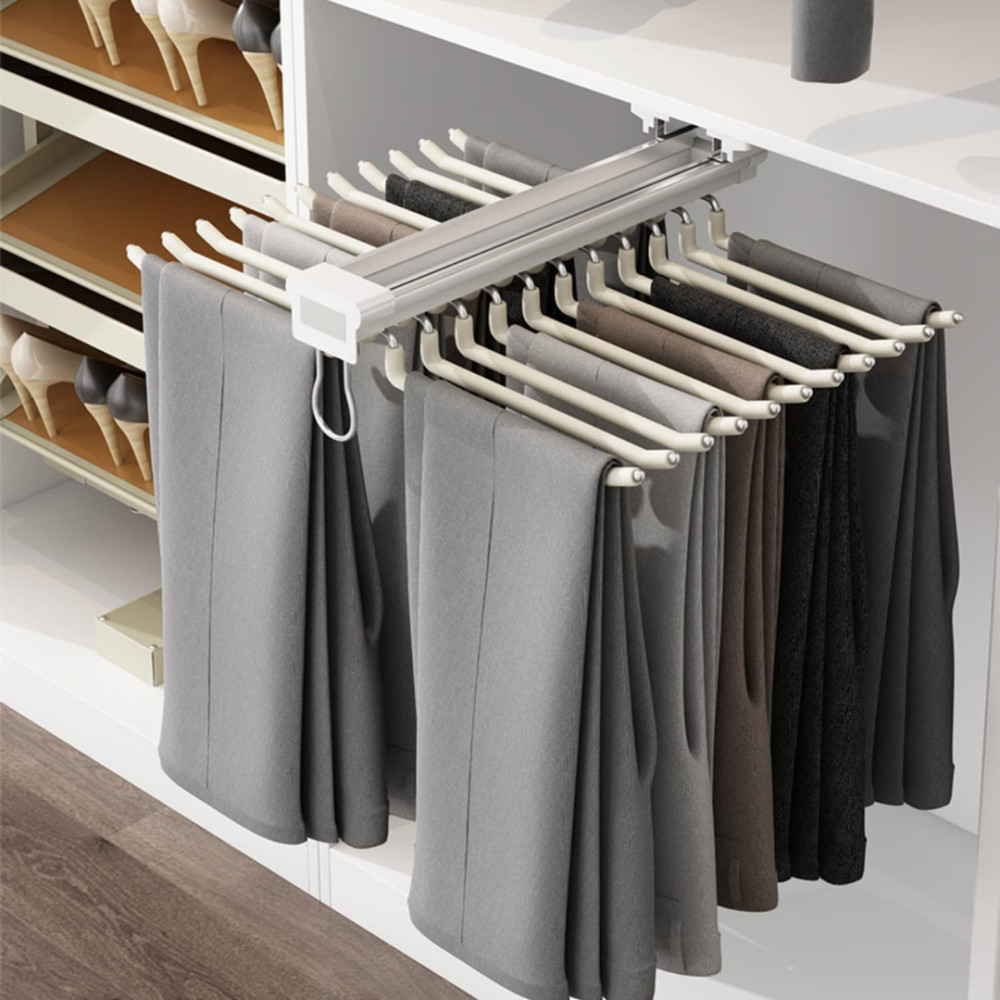 Soft Close Pull-Out Top-Mounted Trousers Rack (23x18x4 Inch) - photo