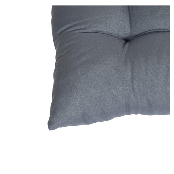 Chair Pads Set of 2 (Grey) | Soft Microfiber Square Seat Cushions with Ties | Comfortable Chair Pads for Home & Office