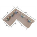 L Shaped 5 Seater Double Foam Fold Out Sofa Cum Bed (Light Beige) - front_view