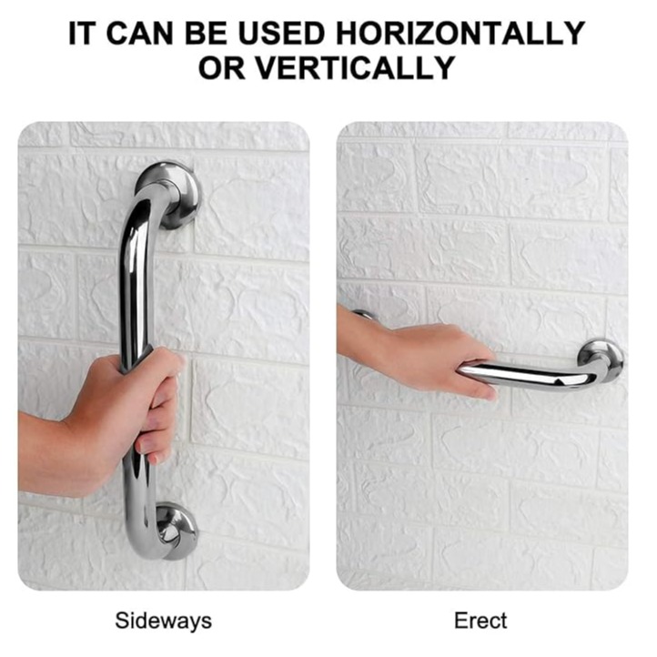 Heavy-Duty Stainless Steel Bathroom Grab Bar - (8inch)