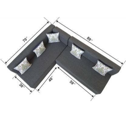 L Shaped 5 Seater Double Foam Fold Out Sofa Cum Bed