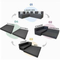 L Shaped 5 Seater Double Foam Fold Out Sofa Cum Bed - left_view