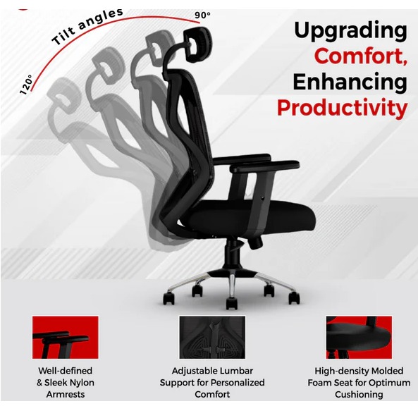 Ergonomic Mesh Executive Office & Home Chair (Black)