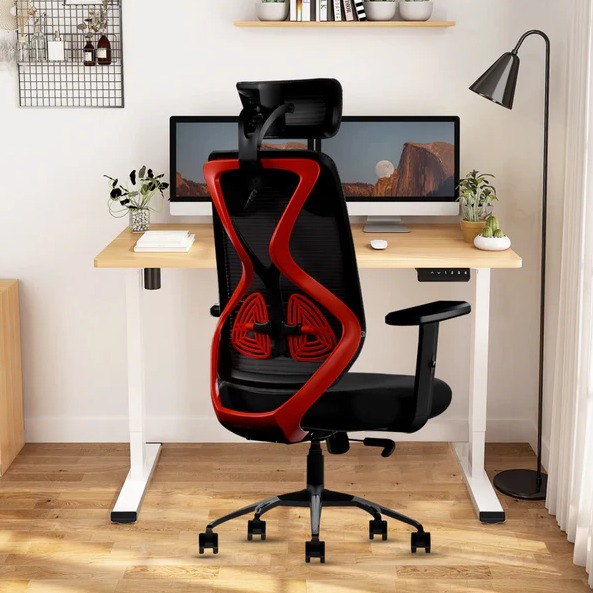 Ergonomic Mesh Executive Office & Home Chair (Red)