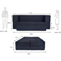 3 Seater Double Foam Fold Out Sofa Cum Bed (Brown) (72x28x14 Inch) - front_view