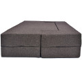 3 Seater Double Foam Fold Out Sofa Cum Bed (Brown) (72x28x14 Inch) - top_view