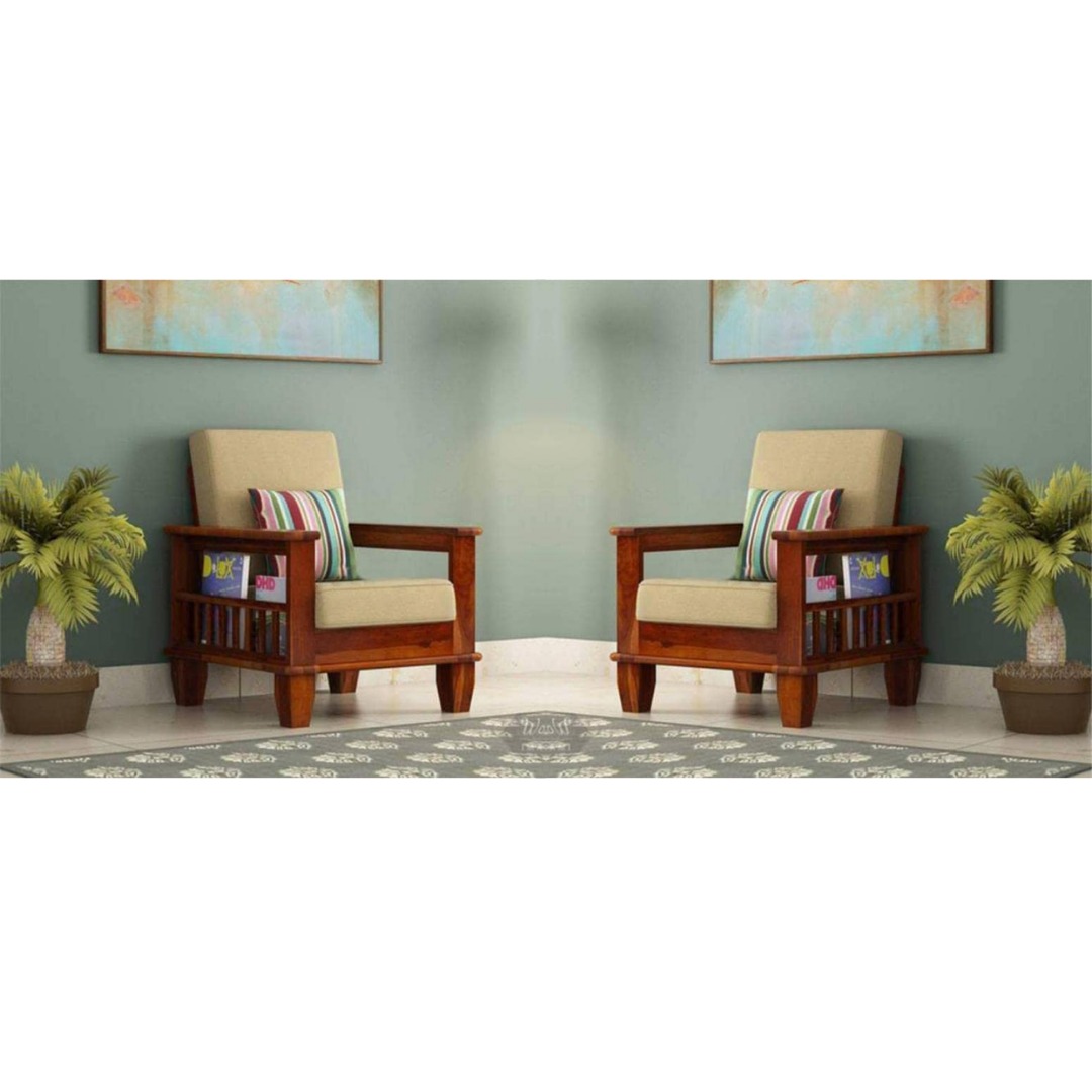 Wooden Single Seater Sofa (Set of 2)