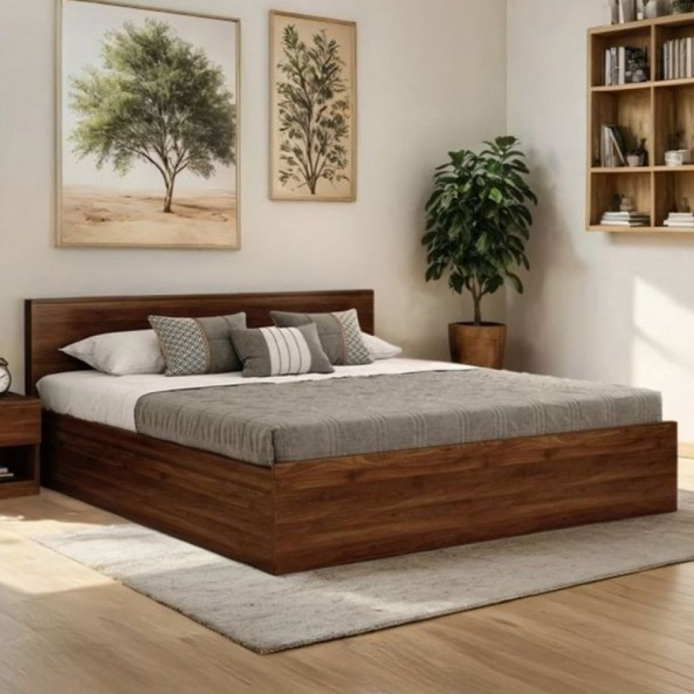Morzo Bed with Box Storage (Queen Size) (82x62x14) Inch - photo