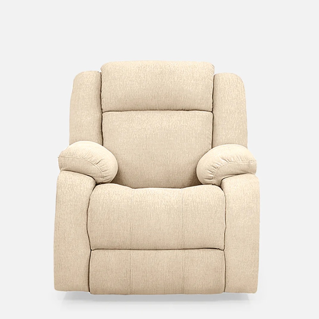 Orleans Beige Fabric Manual Recliner